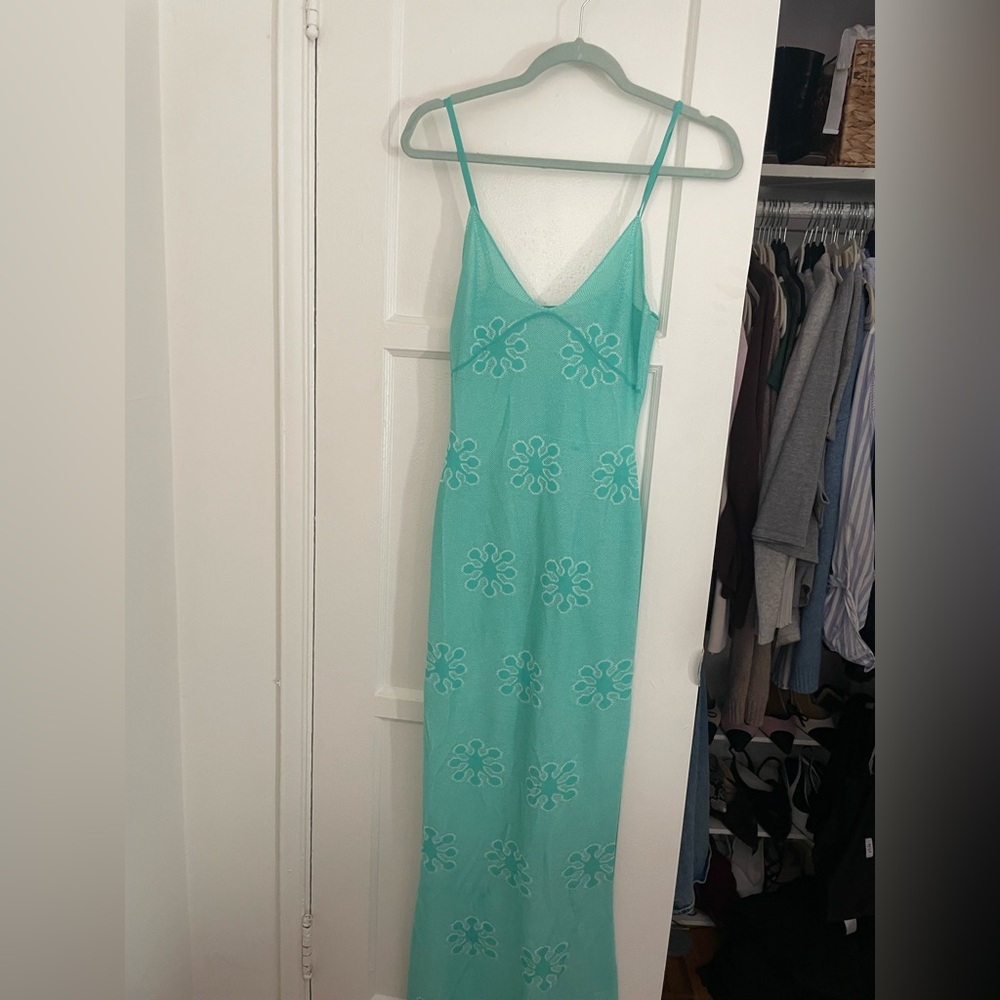 Asta resort Delilah maxi dress in aquamarine - size M